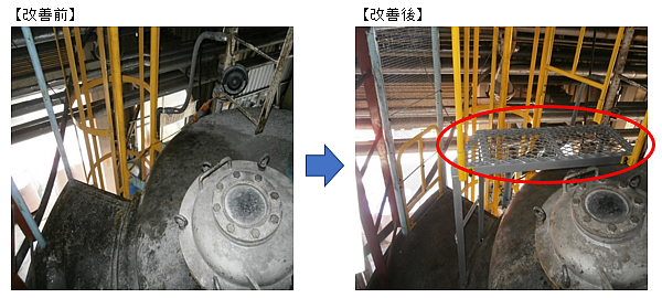 希釈槽上部への台の設置