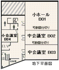 地下にＢ０１～Ｂ０４号室